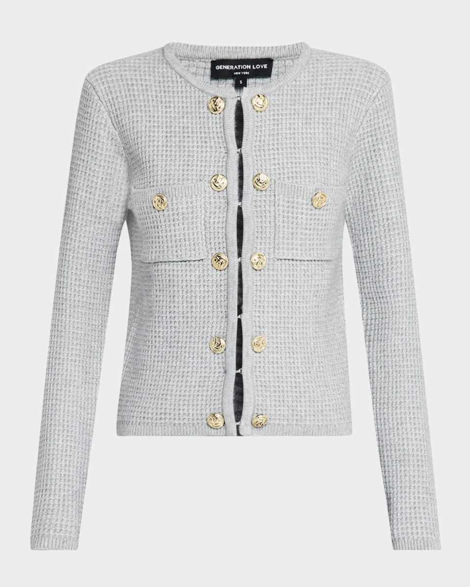 Cypress Waffle Cardigan